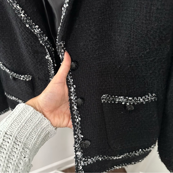 Talbots Black Tweed Blazer Jacket - Picture 4 of 5